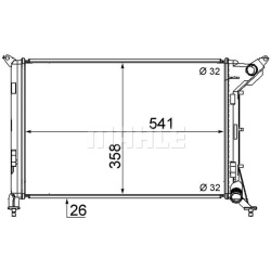Aušinimo radiatorius
                                MAHLE                                                CR 1470 000S, MAHL
