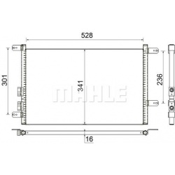 kondensatorius, oro kondicionierius BEHR
                                MAHLE                                AC 804 000S, MA