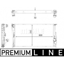 Aušinimo radiatorius
                                MAHLE                                                CR 1923 000P, MAHL