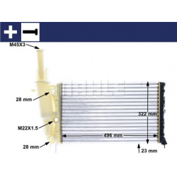 Aušinimo radiatorius
                                MAHLE                                                CR 346 000S, MAHLE