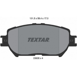 stabdžių trinkelių rinkinys, diskinis stabdys
                                TEXTAR                                      