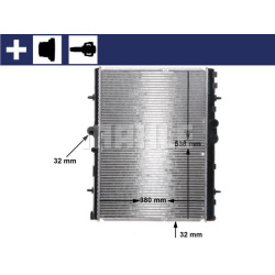 Aušinimo radiatorius
                                MAHLE                                CR 32 000S, MAHLE, CR 32 000S, aut