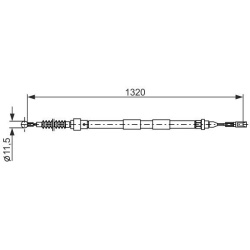 trosas, stovėjimo stabdys
                                BOSCH                                                1987482874, B