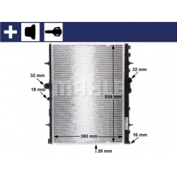 Aušinimo radiatorius
                                MAHLE                                                CR 31 000S, MAHLE,