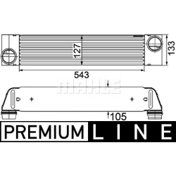 tarpinis suslėgto oro aušintuvas, kompresorius BEHR *** PREMIUM LINE ***
                                MAHLE             