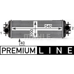 tarpinis suslėgto oro aušintuvas, kompresorius BEHR *** PREMIUM LINE ***
                                MAHLE             