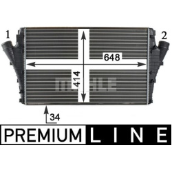 tarpinis suslėgto oro aušintuvas, kompresorius BEHR *** PREMIUM LINE ***
                                MAHLE             