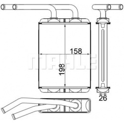 šilumokaitis, salono šildymas BEHR
                                MAHLE                                                AH 