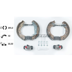 stabdžių trinkelių komplektas Shoe Kit Pro
                                TEXTAR                                         