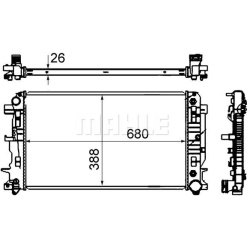 Aušinimo radiatorius
                                MAHLE                                                CR 62 000S, MAHLE,