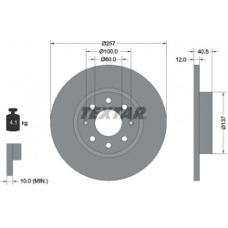 stabdžių diskas (1vnt) PRO
TEXTAR 92164603,