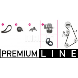 vandens siurblio ir paskirstymo diržo komplektas BEHR *** PREMIUM LINE ***
                                MAHLE            