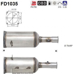 DPF, kietųjų dalelių filtras
FD1035, AS, FD1035, auto detalė