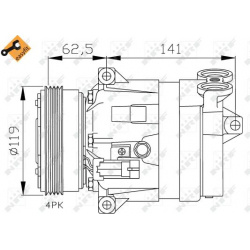 kompresorius, oro kondicionierius EASY FIT
                                NRF                                               