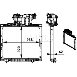 Aušinimo radiatorius
                                MAHLE                                CR 701 000P, MAHLE, CR701000P, aut