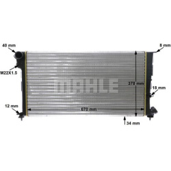 Aušinimo radiatorius
                                MAHLE                                CR 471 000S, MAHLE, CR471000S, aut