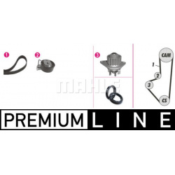 vandens siurblio ir paskirstymo diržo komplektas BEHR *** PREMIUM LINE ***
                                MAHLE            