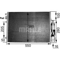 kondensatorius, oro kondicionierius BEHR
                                MAHLE                                               