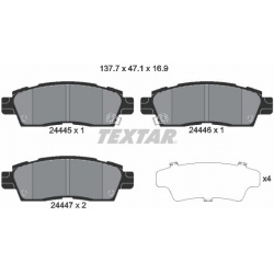 stabdžių trinkelių rinkinys, diskinis stabdys
                                TEXTAR                                244450