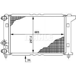 Aušinimo radiatorius
MAHLE CR 146 000S, MAHLE
