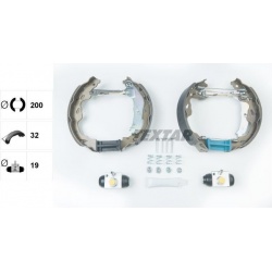 stabdžių trinkelių komplektas Shoe Kit Pro
                                TEXTAR                                         
