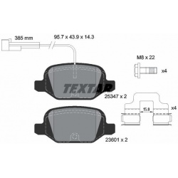 stabdžių trinkelių rinkinys, diskinis stabdys Q+
                                TEXTAR                                   