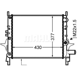 Aušinimo radiatorius
                                MAHLE                                                CR 1019 000S, MAHL