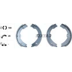 stabdžių trinkelių komplektas, stovėjimo stabdis
                                TEXTAR                                  