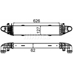 tarpinis suslėgto oro aušintuvas, kompresorius BEHR
MAHLE CI
