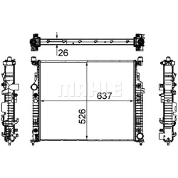 Aušinimo radiatorius
                                MAHLE                                                CR 1706 000P, MAHL