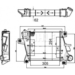 tarpinis suslėgto oro aušintuvas, kompresorius BEHR
                                MAHLE                                  