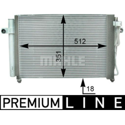 kondensatorius, oro kondicionierius BEHR *** PREMIUM LINE ***
                                MAHLE                          