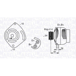 kintamosios srovės generatorius
                                MAGNETI MARELLI                                063377030010,