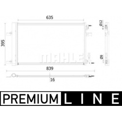 kondensatorius, oro kondicionierius BEHR *** PREMIUM LINE ***
                                MAHLE                          