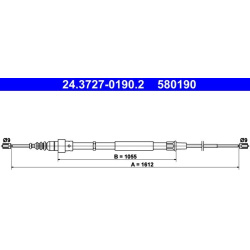 trosas, stovėjimo stabdys
                                ATE                                                24.3727-0190.2,
