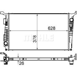 Aušinimo radiatorius
                                MAHLE                                                CR 845 000S, MAHLE