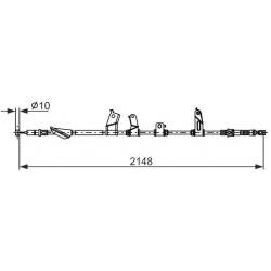 trosas, stovėjimo stabdys
                                BOSCH                                                1987482914, B