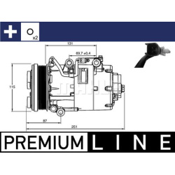 kompresorius, oro kondicionierius BEHR *** PREMIUM LINE ***
MAHLE
