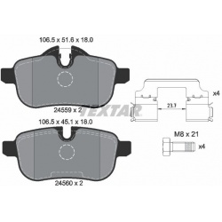stabdžių trinkelių rinkinys, diskinis stabdys
                                TEXTAR                                      