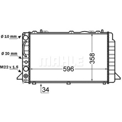 Aušinimo radiatorius
                                MAHLE                                                CR 396 000S, MAHLE