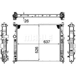 Aušinimo radiatorius
                                MAHLE                                                CR 1705 000P, MAHL