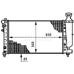 Aušinimo radiatorius
                                MAHLE                                                CR 612 000S, MAHLE