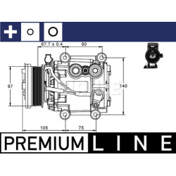 kompresorius, oro kondicionierius BEHR *** PREMIUM LINE ***
MAHLE