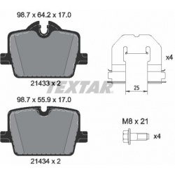 stabdžių trinkelių rinkinys, diskinis stabdys Q+
                                TEXTAR                                   