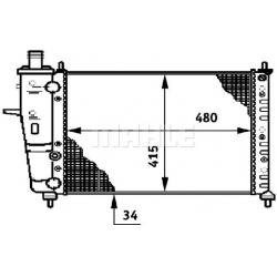 Aušinimo radiatorius
                                MAHLE                                                CR 598 000S, MAHLE