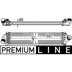 tarpinis suslėgto oro aušintuvas, kompresorius BEHR *** PREMIUM LINE ***
                                MAHLE             