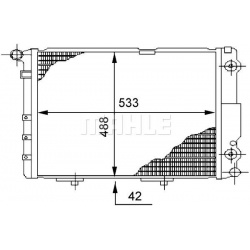 Aušinimo radiatorius
                                MAHLE                                                CR 294 000S, MAHLE
