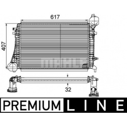 tarpinis suslėgto oro aušintuvas, kompresorius BEHR *** PREMIUM LINE ***
MAHLE
