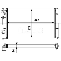 Aušinimo radiatorius
                                MAHLE                                                CR 394 000S, MAHLE