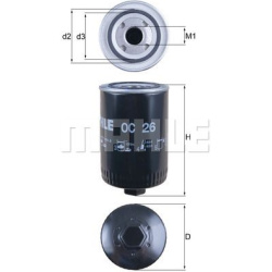 alyvos filtras
                                MAHLE                                                OC26, MAHLE, OC26, auto d